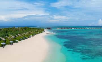 Le Meridien Maldives Resort & Spa Beach Villa Arial Shot 